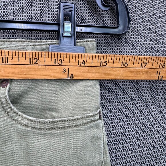 Lands End Womens Mid Rise Straight Leg Jeans Size 2P Khaki - Picture 5 of 13